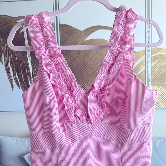 ***Custom one of a kind Barbie pink & white Lilly dress*** - Picture 2 of 6